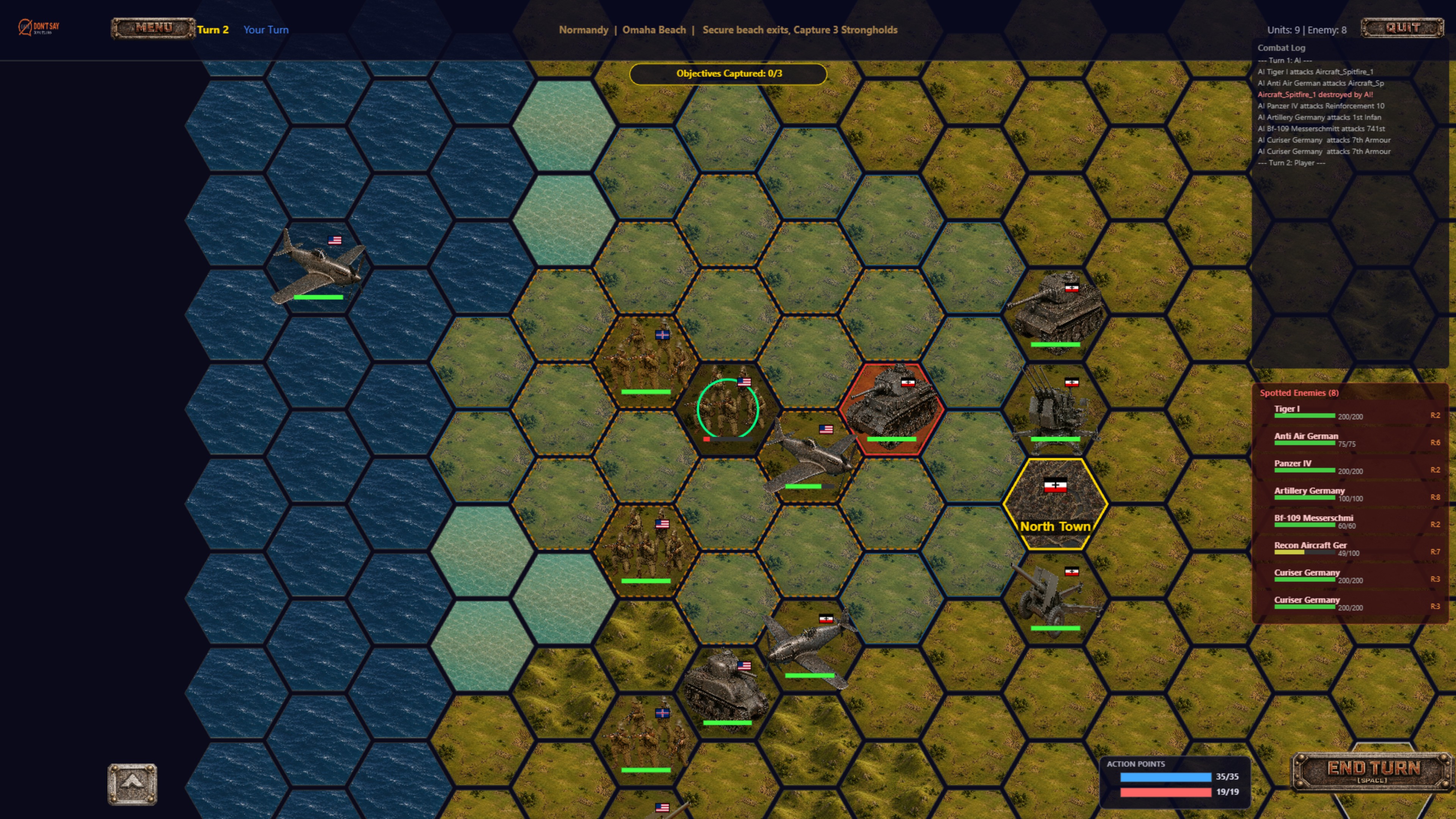 WWII Commanders screenshot Ã¢â‚¬â€ Normandy landing at Omaha Beach