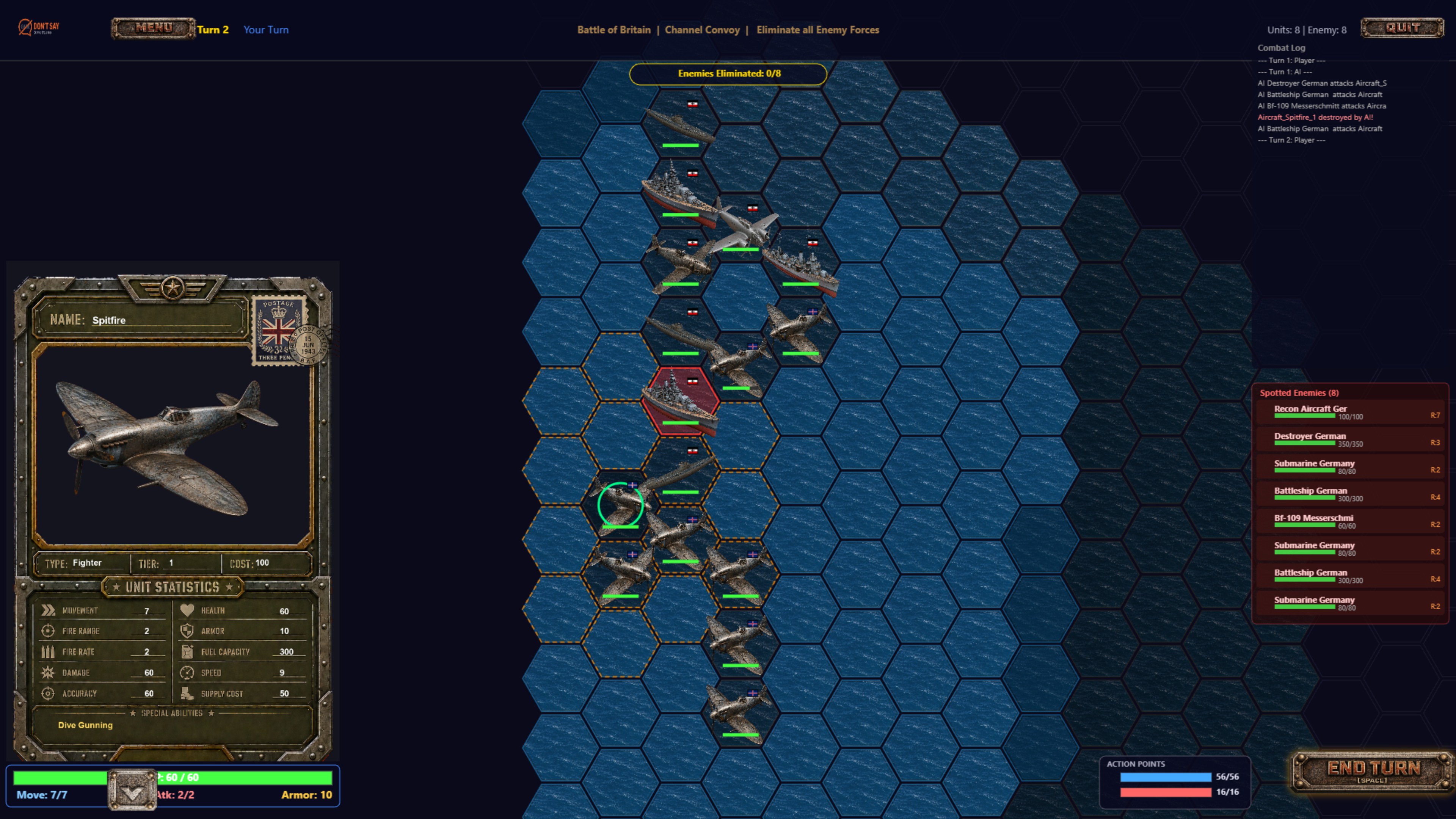 WWII Commanders screenshot Ã¢â‚¬â€ Battle of Britain, Channel convoy